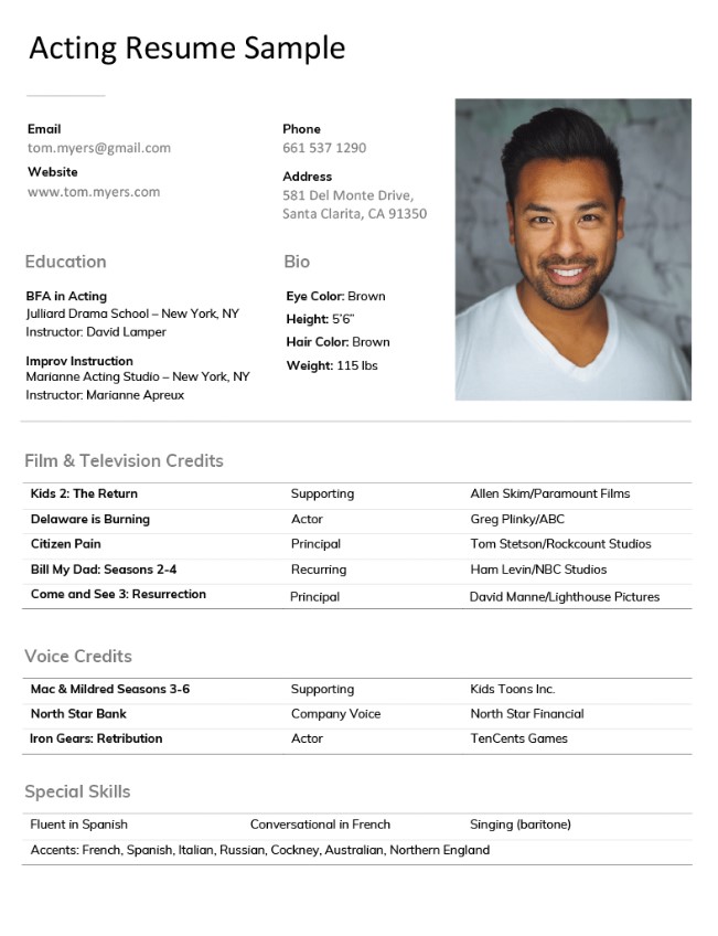 Cv Template For Beginners