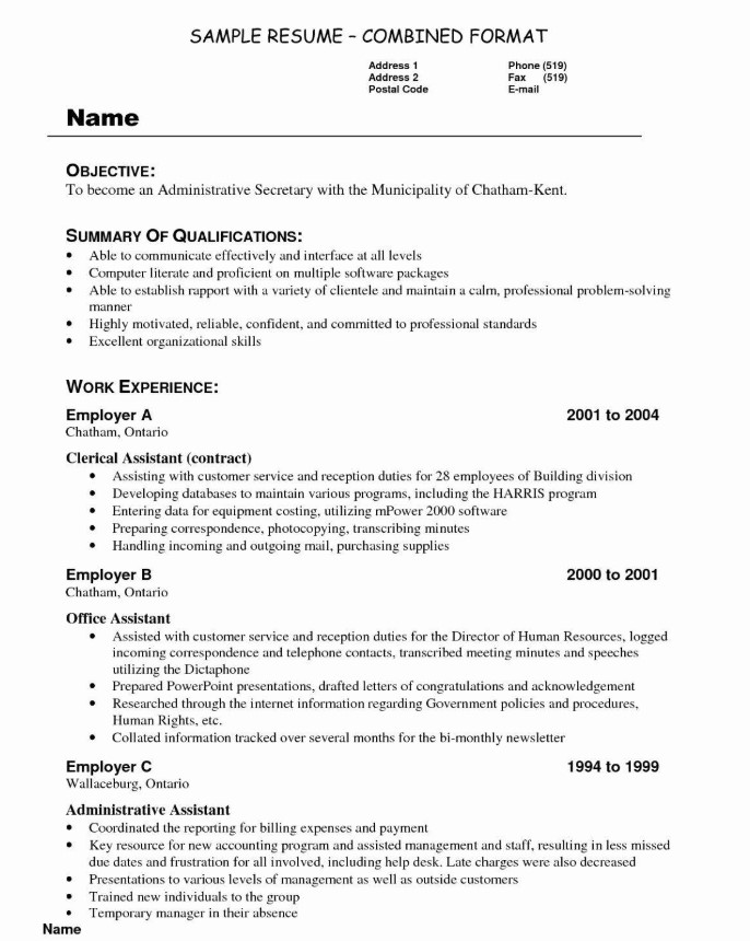 Front Desk Receptionist Resume